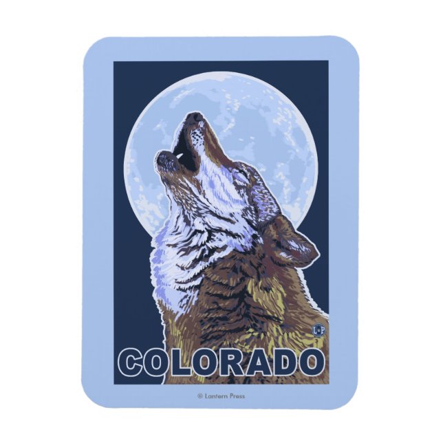 Ímã Cinza Wolf HowlingColorado (Vertical)