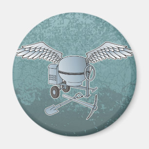 Imã cinzas azuis de mistura de betão