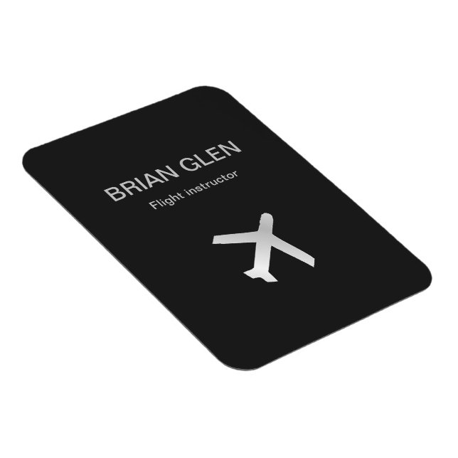 Ímã Cinzas de silhueta de avião de prata (Lado Direito)