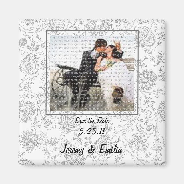 Imã Cinzas Flores De Casamento Favoritos (Frente)