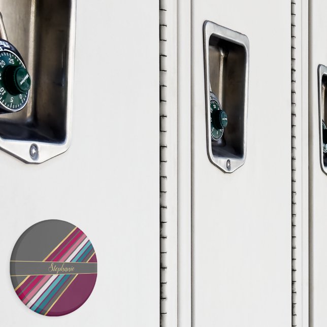 Imã Cinzas inspiradas e tiras roxas retrorreflectoras  (In Situ (Locker))