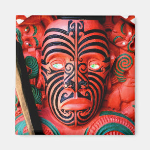 Imã Cinzeladura de madeira de um guerreiro maori, Nova