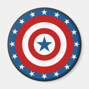 Imã Circle Bullseye Magnets Patriótico dos EUA