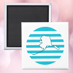 Imã Circuito Azul do Contorno do Estado do Alasca