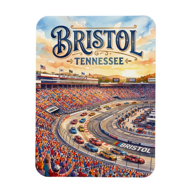 Ímã Circuito de Bristol Motor Speedway EUA (Vertical)