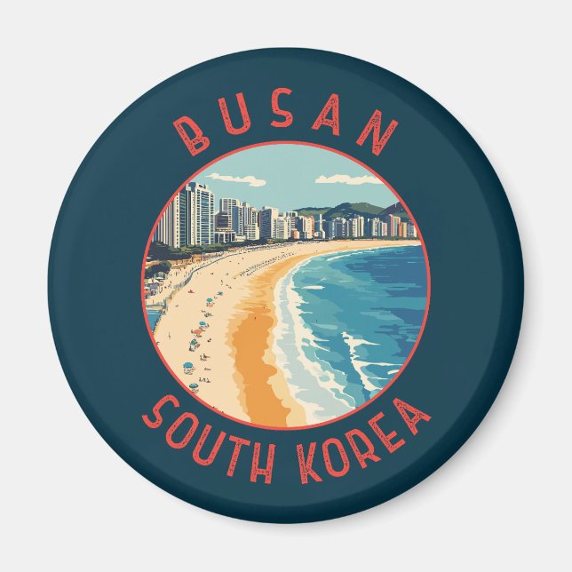 Imã Circuito Retrovisível da Praia de Busan Haeundae (Frente)