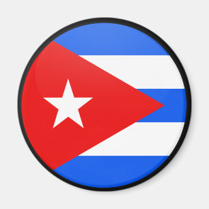 Imã Círculo da bandeira da qualidade de Cuba