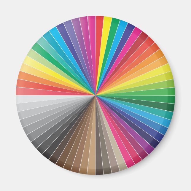 Imã círculo de amostras de cores (Frente)