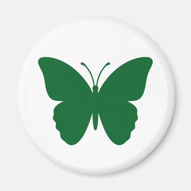 Imã Círculo de Borboleta Verde em Forma (Frente)