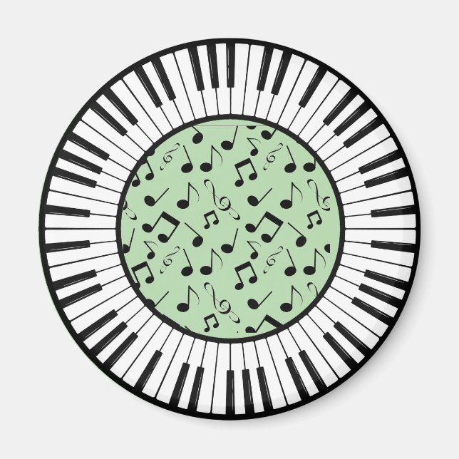 Imã Círculo de Chaves Piano Design (Frente)