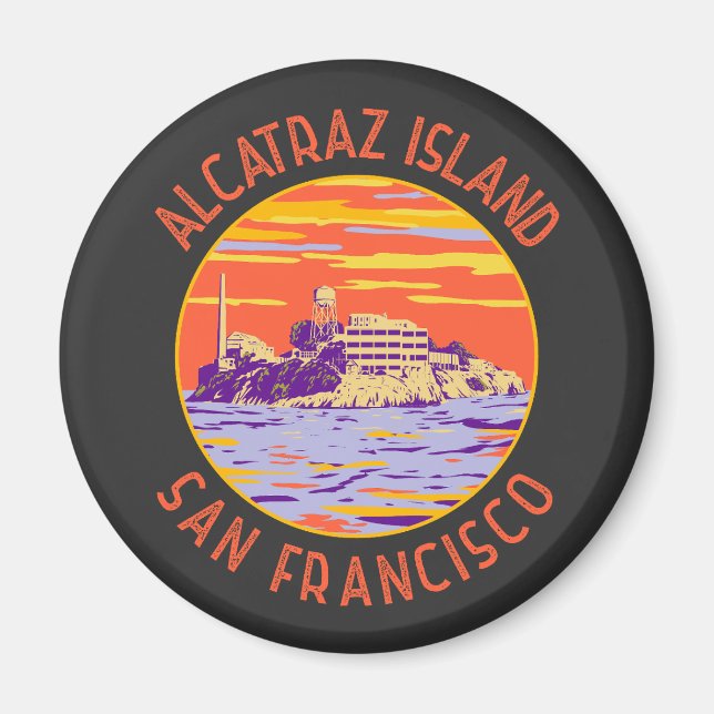 Imã Circulo de Distressão da Ilha Alcatraz San Francis (Frente)