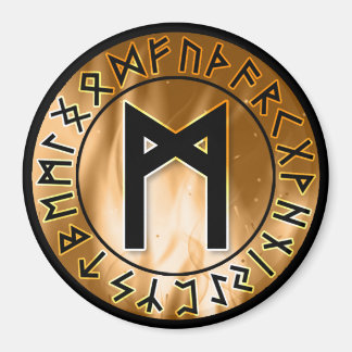 Imã Círculo de duna da chama laranja [20]. Mannaz]