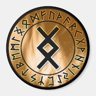 Imã Círculo de duna da chama laranja [22. Inguz] Magne