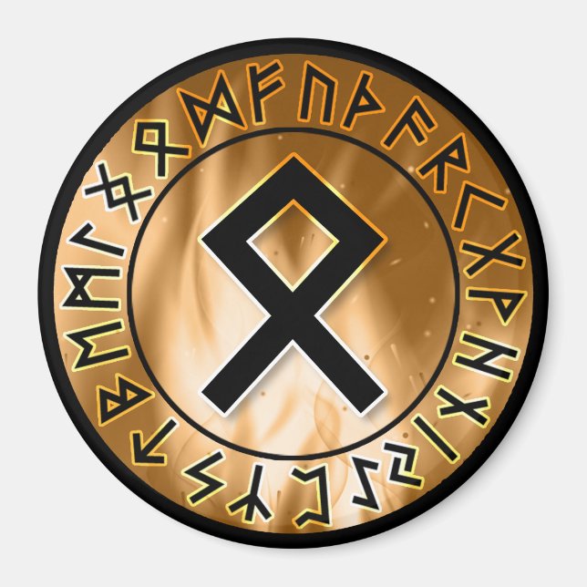 Imã Círculo de duna da chama laranja [23. Othala] Magn (Frente)