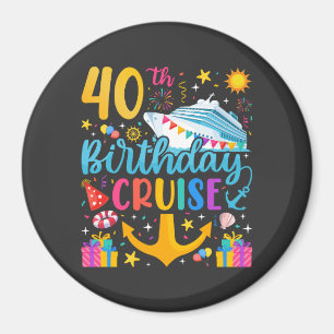 Imã Círculo de Festa de aniversário de 40 anos Cruise 