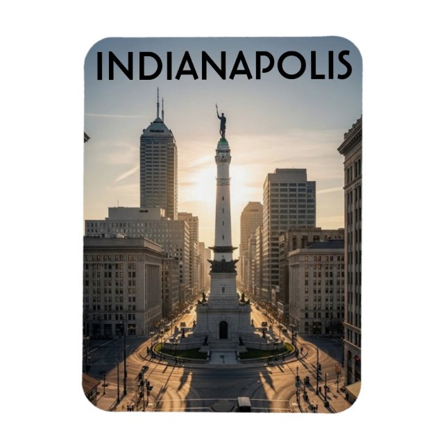 Ímã Círculo do Monumento Indiana Indianapolis (Vertical)