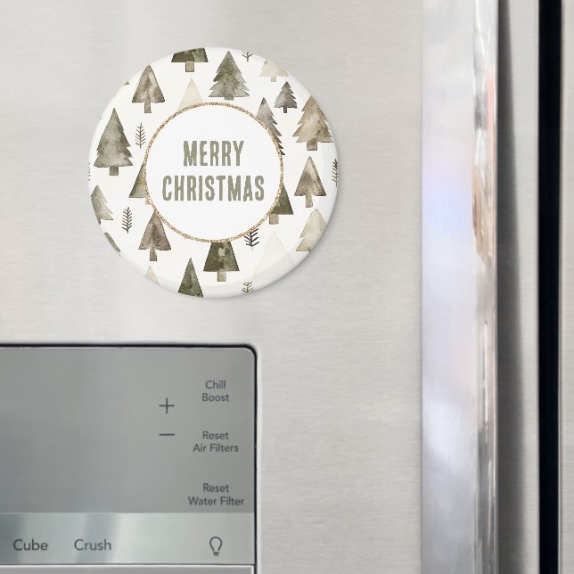 Imã Círculo Dourado de Literatura das Árvores de Natal (In Situ (Fridge))