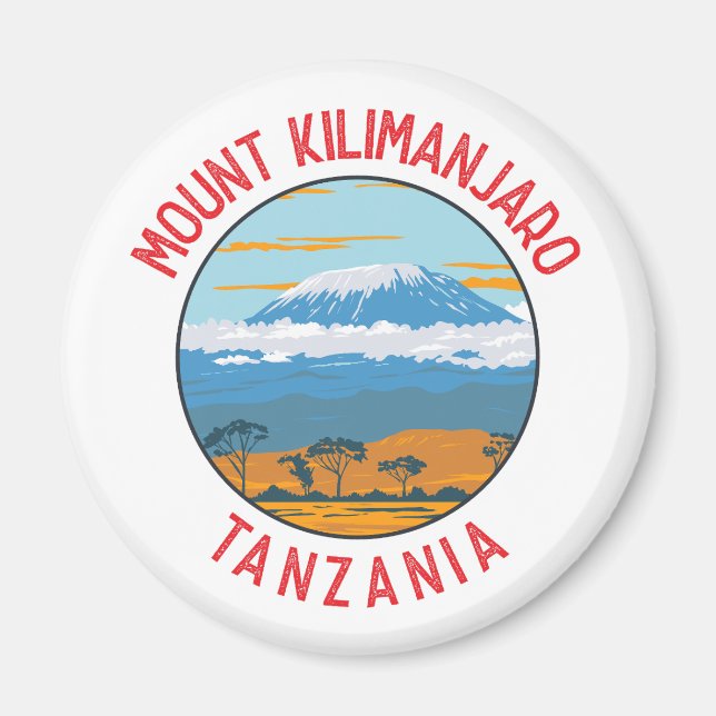 Imã Círculo em Destensão do Monte Kilimanjaro Tanzânia (Frente)