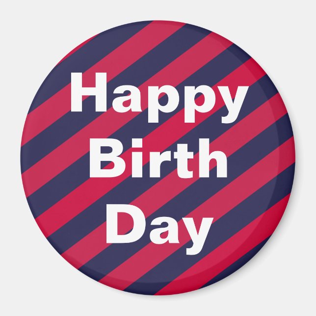 Imã Círculo Especial Feliz Dia de Nascimento (Frente)