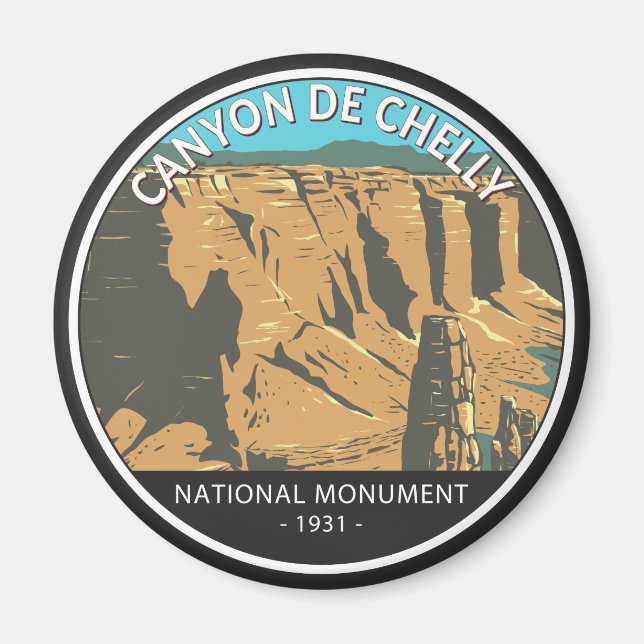 Imã Círculo Nacional de Monumento de Canyon De Chelly (Frente)