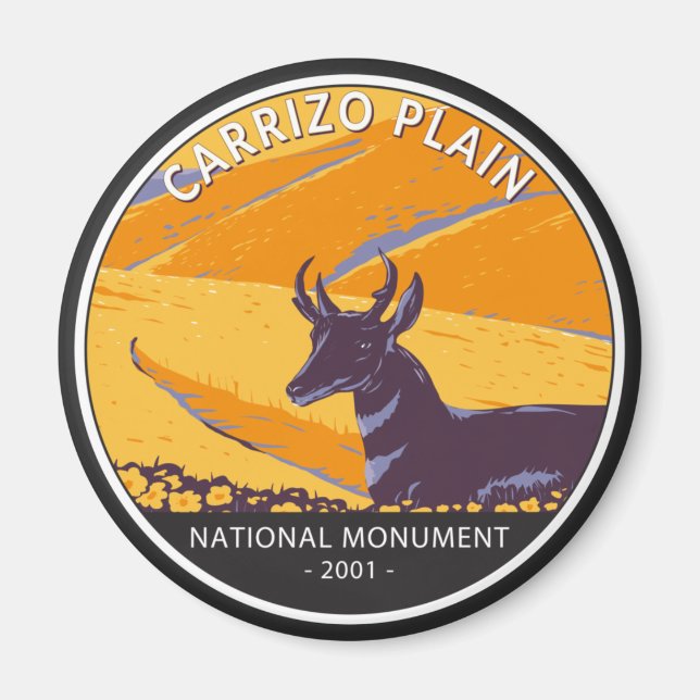Imã Círculo Nacional de Monumento do Carrizo Plain (Frente)