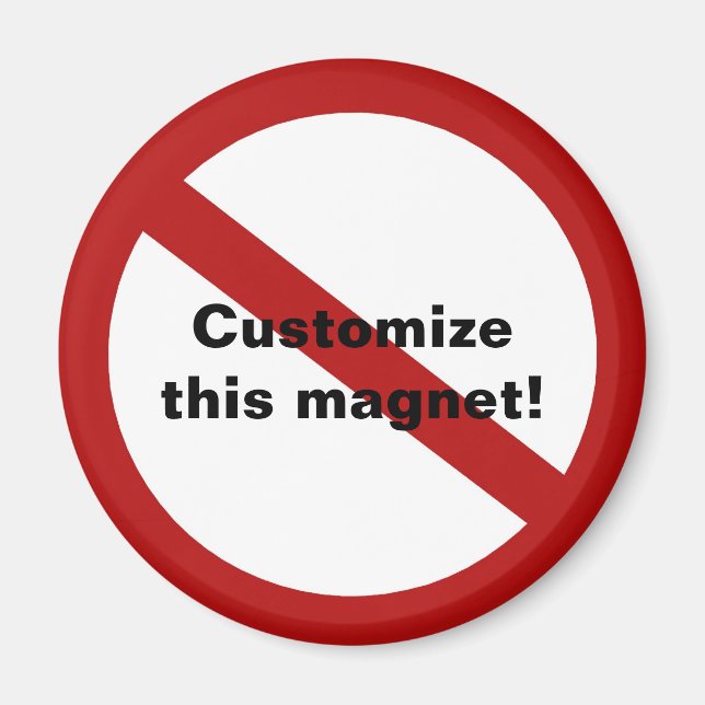 Imã Círculo Personalizado com barra (Frente)