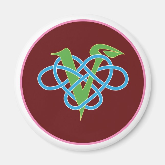 Imã Círculo Polimário Celta Vegan (Frente)