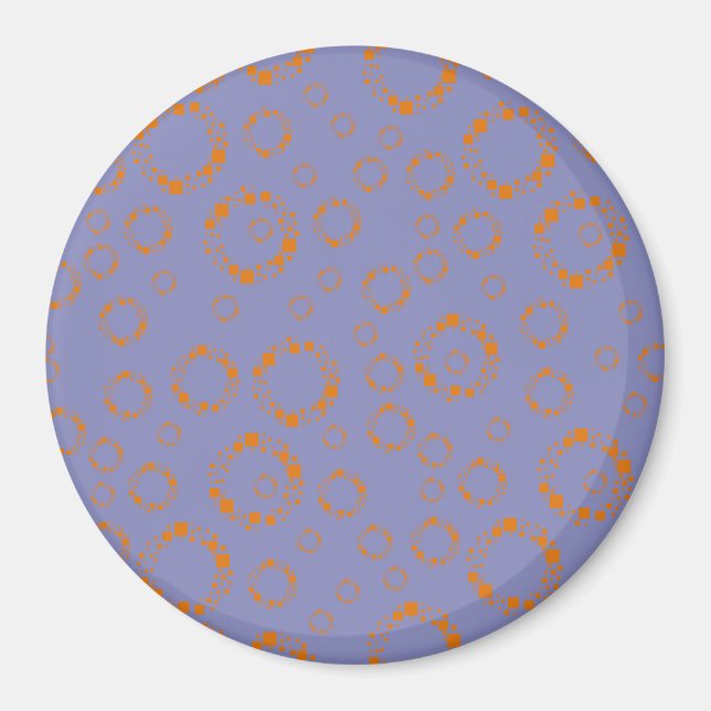 Imã círculo púrpura cor de laranja acinzentado (Frente)
