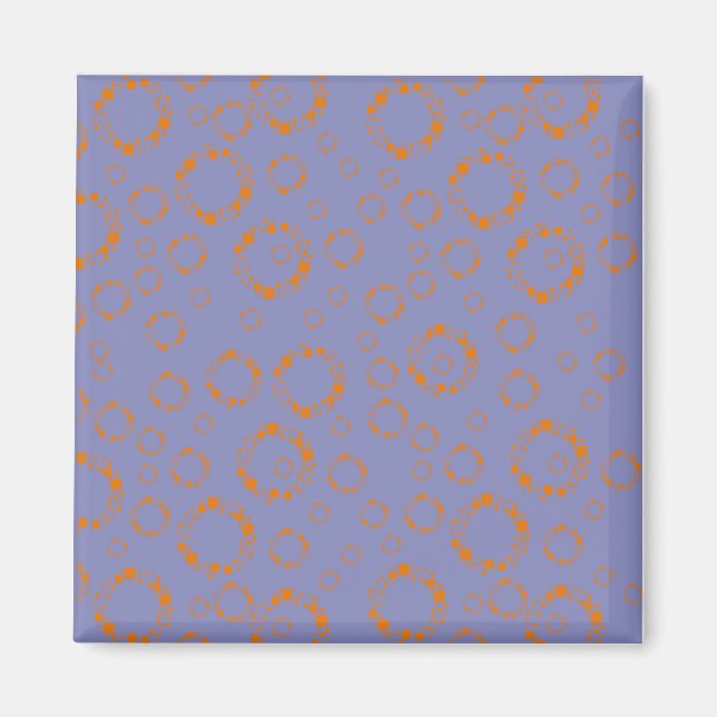 Imã círculo púrpura cor de laranja acinzentado (Frente)