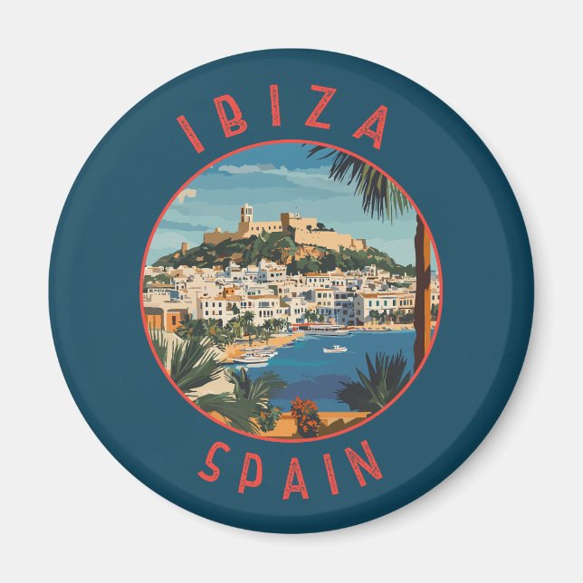 Imã Círculo Retrovisso da Espanha Ibiza (Frente)