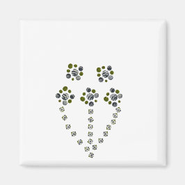 Imã Círculos crescendo como um galho de árvore