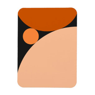 Ímã Círculos de abstrato laranja e de pêssego