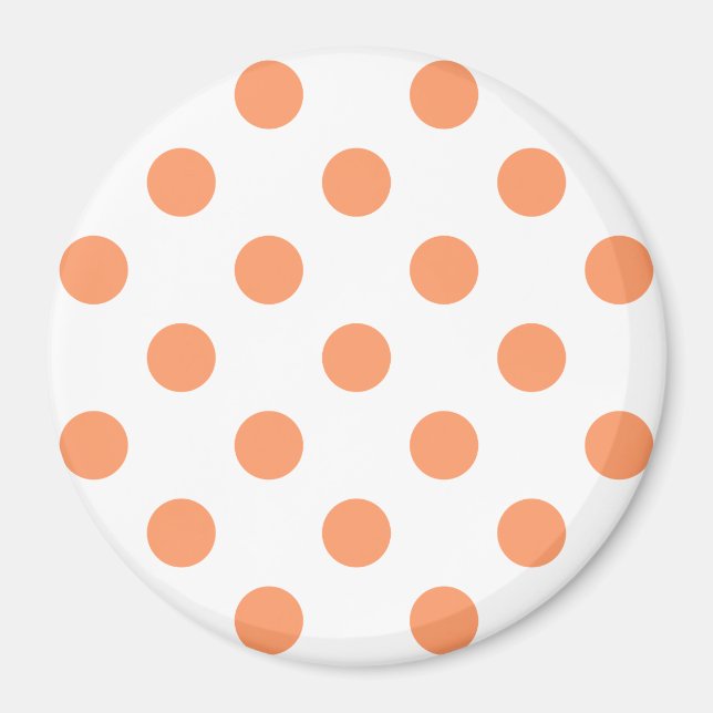 Imã Círculos de Bolinhas Laranja Tangerina (Frente)