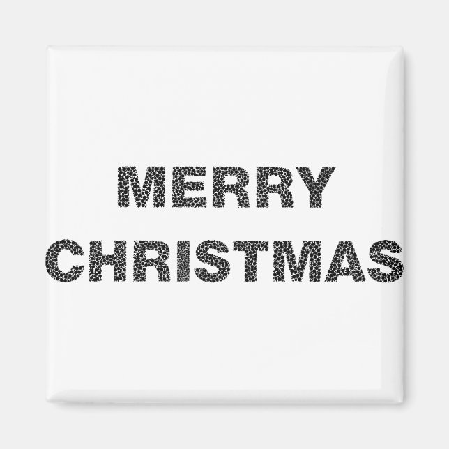 Imã Círculos de Natal Feliz 4 (Frente)