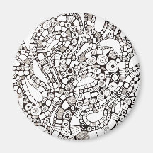 Círculos Ondulados e Flexíveis Desenho Abstrato à