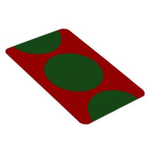 Ímã Círculos verdes no vermelho