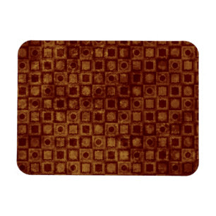 Ímã Círculos vermelhos e quadrados em Dourado