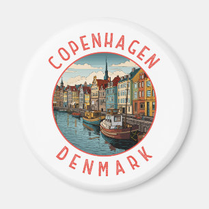 Imã Circunscrição Retro Distrescente de Copenhagen Din