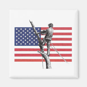 Imã Cirurgião Árvore Arborista Americano Chainsaw
