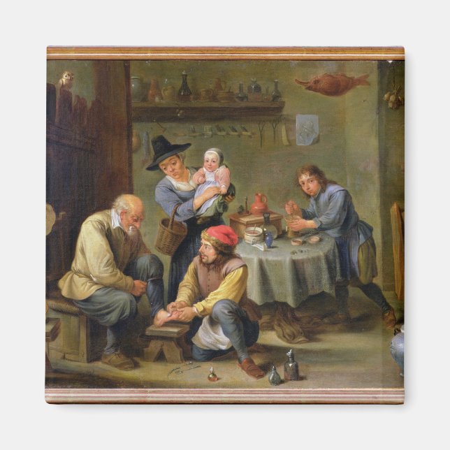 Imã Cirurgião tenda o pé de um velho (Frente)