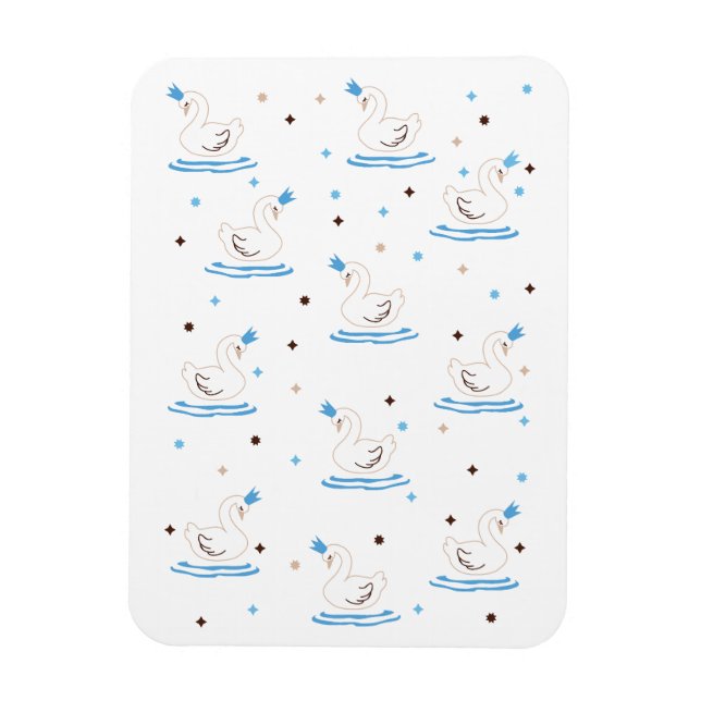 Ímã Cisne Encantado lago Swan Fairy Tale Crowan Swan (Vertical)