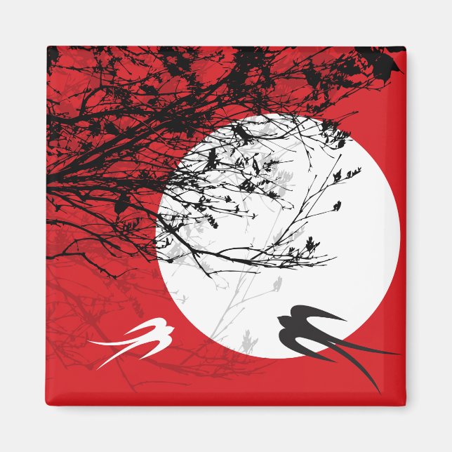 Imã Cisne Oriental no Magneta Luar (Frente)