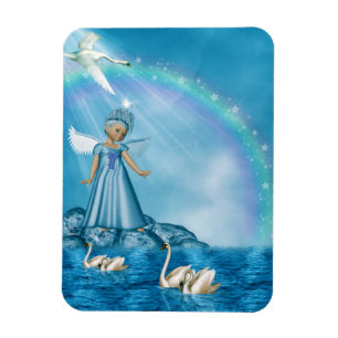 Ímã Cisnes Brancas E Anjo