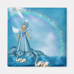 Imã Cisnes Brancas E Anjo
