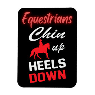 Ímã Citação Anelar Equestre em Fonte Vermelha e Bran