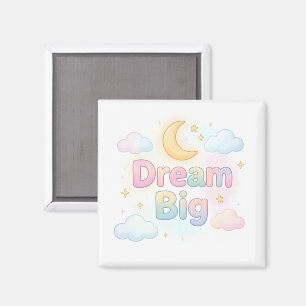Imã Citação caprichosa em pastel suave sobre branco