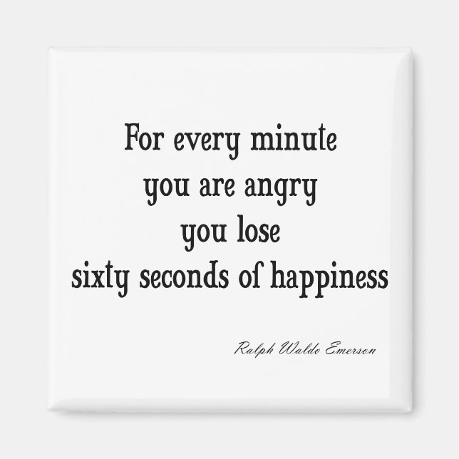 Imã Citação da Felicidade Inspiracional Vintage Emerso (Frente)