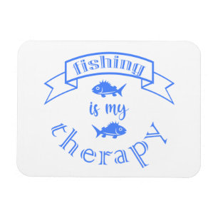 Ímã Citação da fita de banner A pesca é a minha terapi