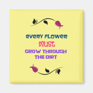 Imã Citação da Tipografia Inspiracional com Desenho 