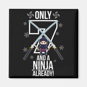 Imã Citação de 7º Aniversário _só 7 E Um Ninja Já_